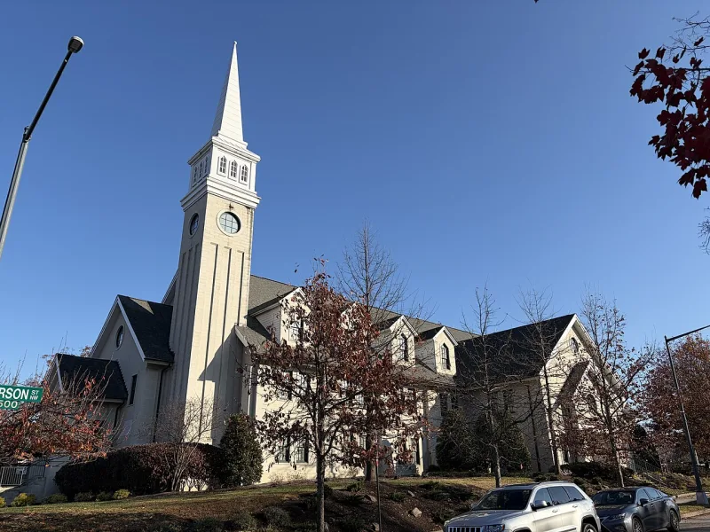 A ward meetinghouse of the kind where a resignation letter is first delivered; a representative building