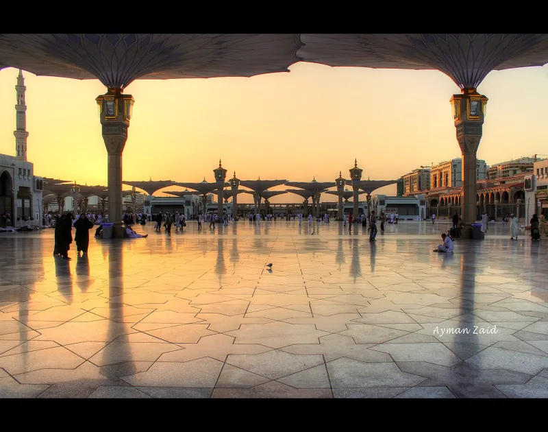 The Prophet's Mosque at Medina; the market where the execution trenches were dug lay in this city