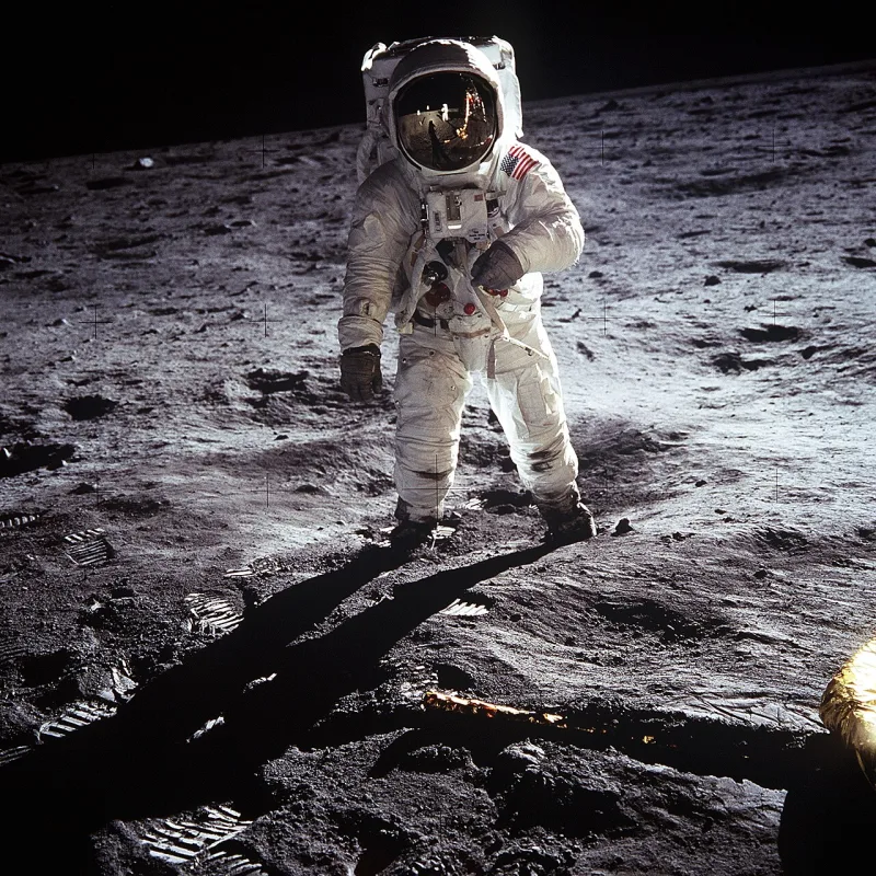 The lunar surface in 1969; Brigham Young taught in 1870 that the moon was inhabited