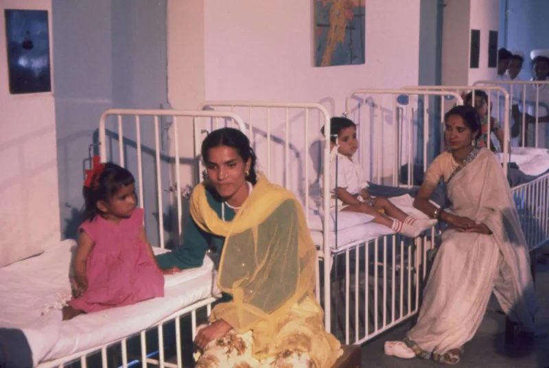 A hospital children's ward — a representative image; no free photograph of those young people exists