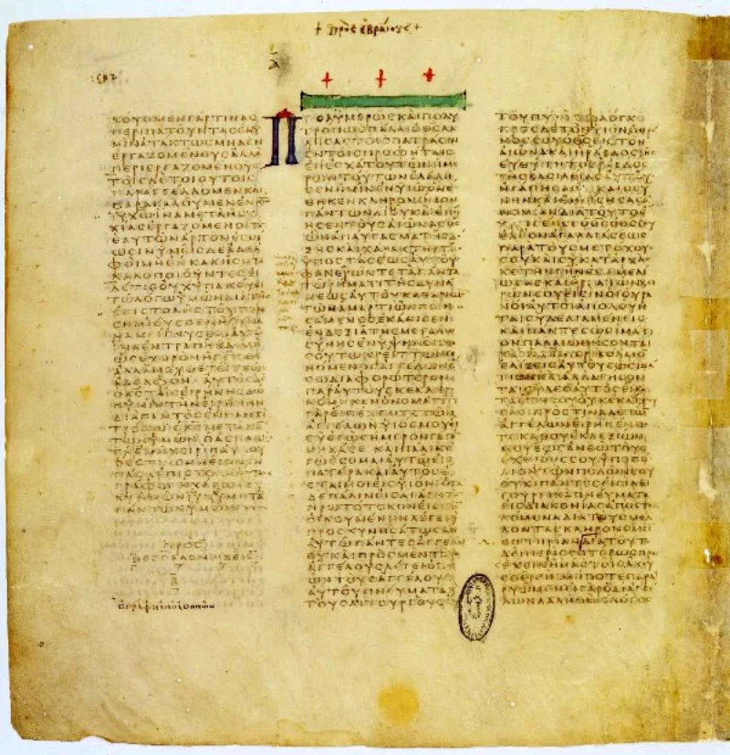 Codex Vaticanus, a fourth-century Bible; the creeds were framed from texts such as these