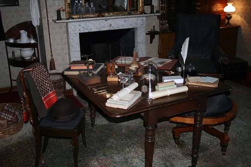 Darwin's study at Down House in Kent, the home where he died in April 1882