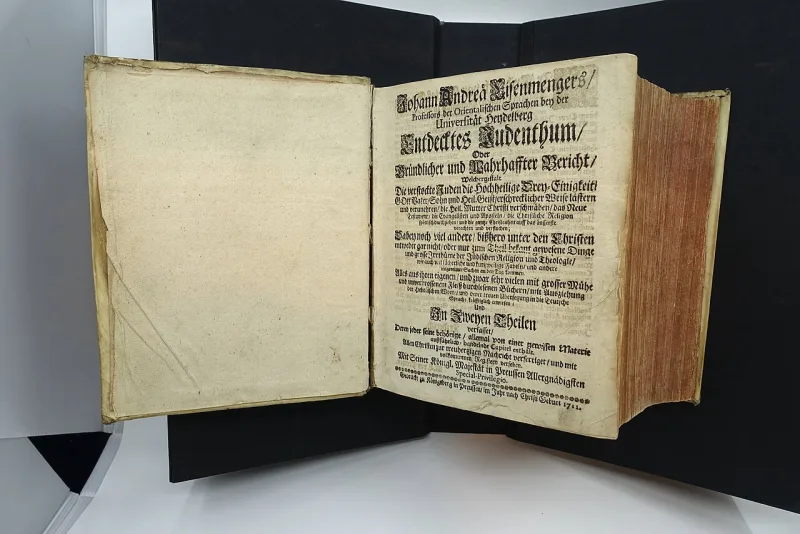 A 1711 edition of Eisenmenger's Entdecktes Judentum, headwater of three centuries of fabricated Talmud quotations