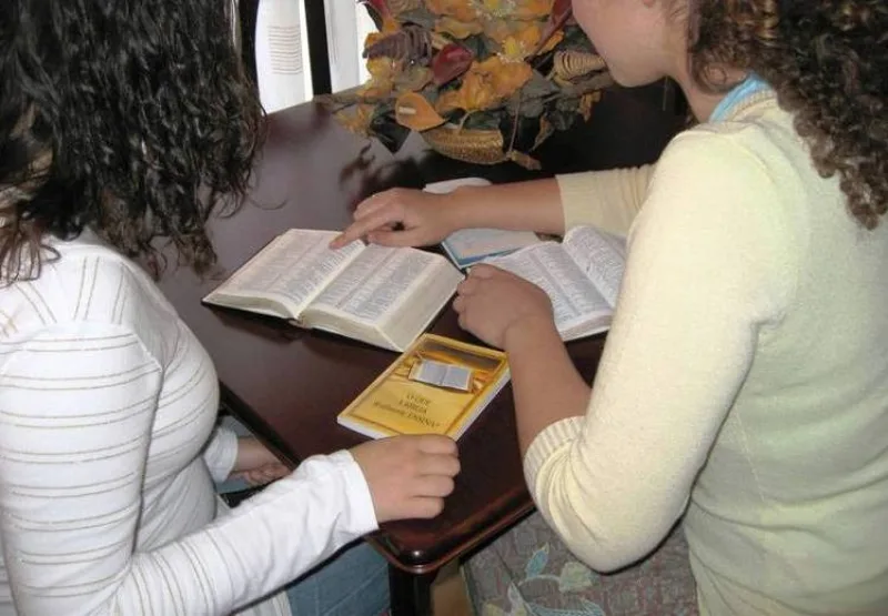 A home Bible study using the Watch Tower book What Does the Bible Really Teach?