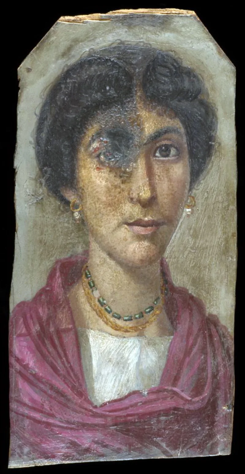 A second-century mummy portrait from Roman Egypt, painted from life in the wider biblical world