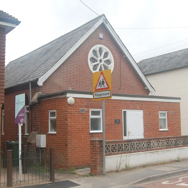 A former Kingdom Hall at West Liss, Hampshire, in use from 1975 and now a house