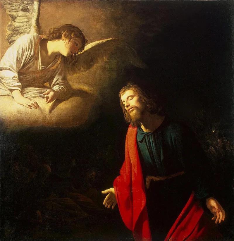 Honthorst's Agony in the Garden; the Gospels themselves record prayer that met no answer