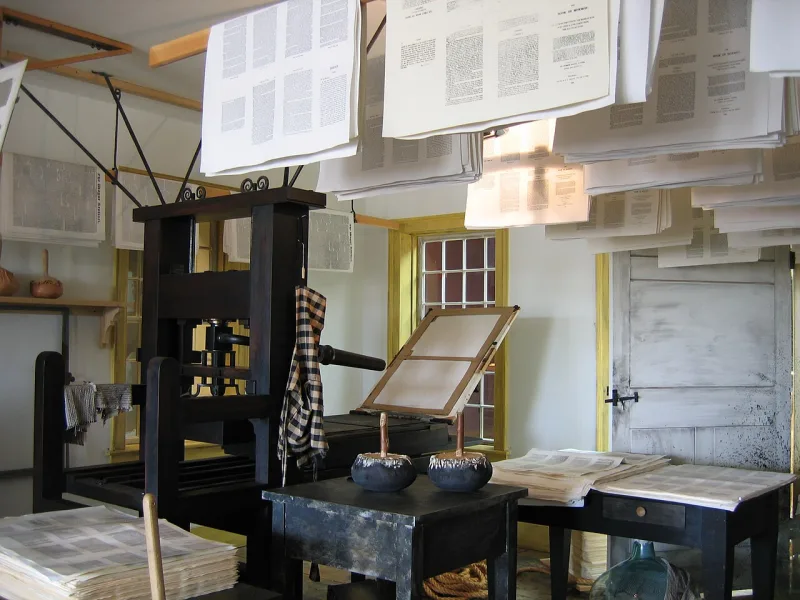The Grandin printing shop in Palmyra, where the Book of Mormon was set in type