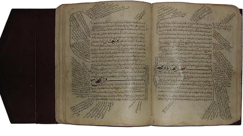 An Arabic hadith text; every chain of transmission had to be reconstructed generations after the fact