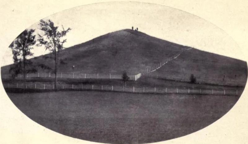 The Hill Cumorah photographed about 1910, where the angel is said to have delivered the plates