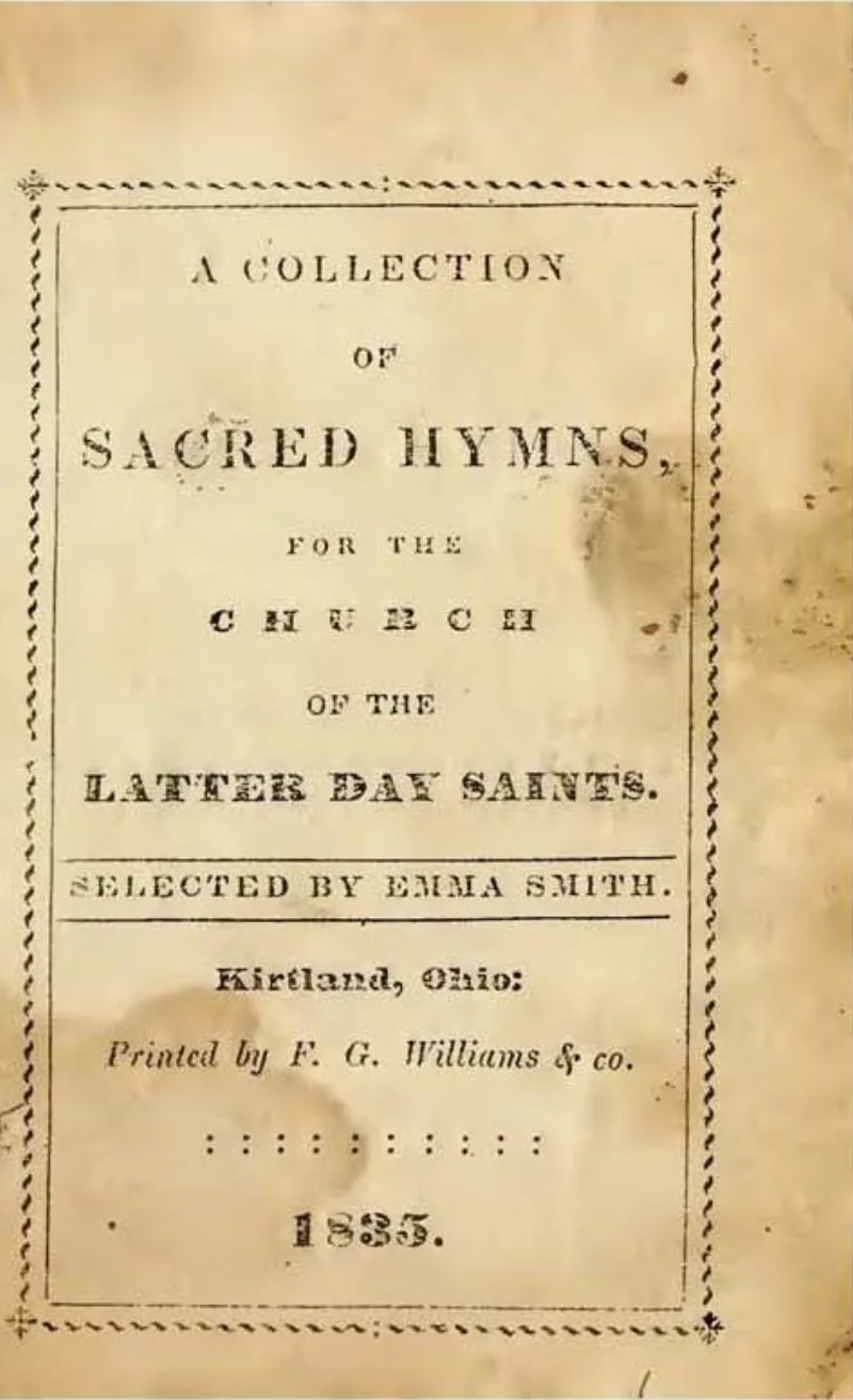 The 1835 hymnal; 'Praise to the Man' entered later collections as a hymn about Smith