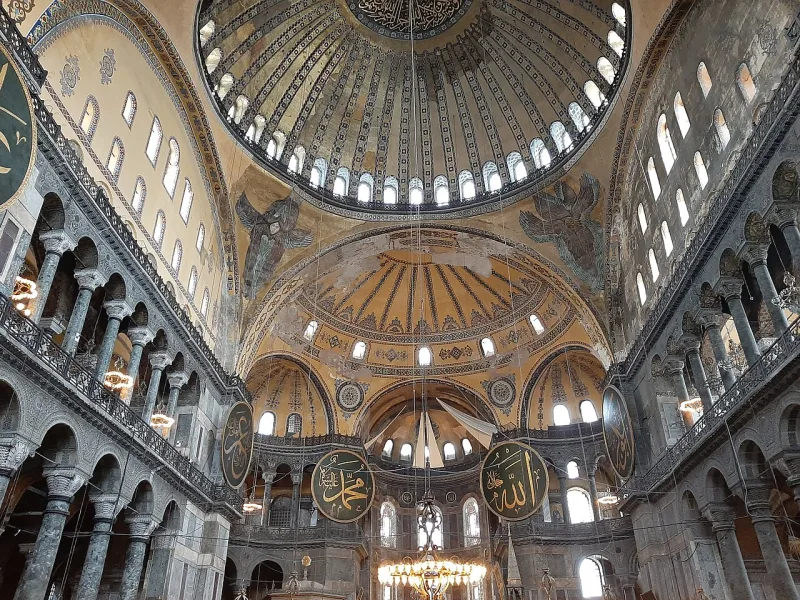 Hagia Sophia, built as a church in 537 — the Christology the Qur'an answers was already ancient