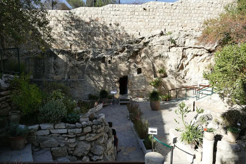 The Garden Tomb in Jerusalem, one traditional site shown as Christ's burial place