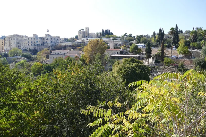 The Hinnom Valley beside Jerusalem, the city Babylon destroyed in 587 or 586 BC