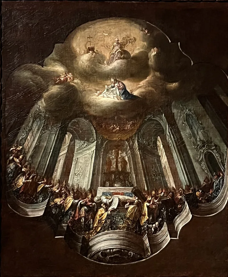 An eighteenth-century fresco of the Council of Chalcedon; the councils condemned tritheism as firmly as the Qur'an does