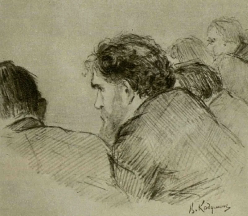 The writer Vladimir Korolenko at the 1913 Beilis blood-libel trial, where Pranaitis's Talmud claims collapsed