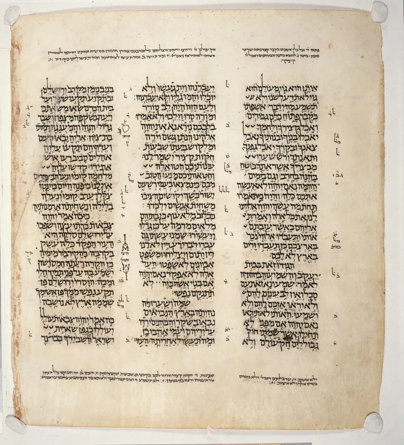 The Leningrad Codex at Jeremiah 5 and 6, the complete Masoretic Bible copied in 1008