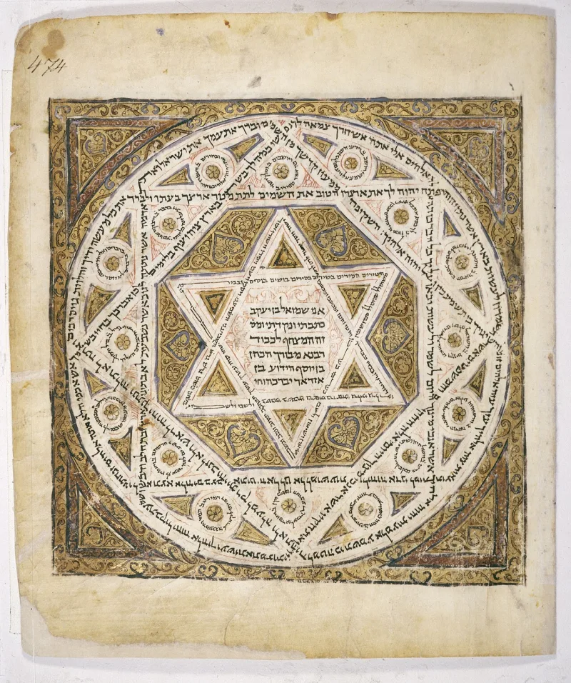 A decorated carpet page from the Leningrad Codex, the oldest complete Hebrew Bible, about AD 1008