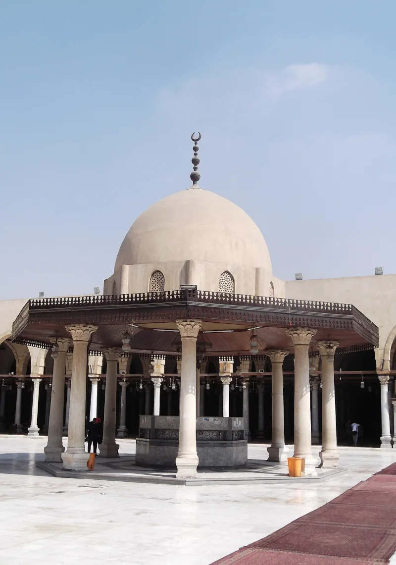 The Mosque of Amr ibn al-As in Cairo, on the site of the earliest Egyptian mosque