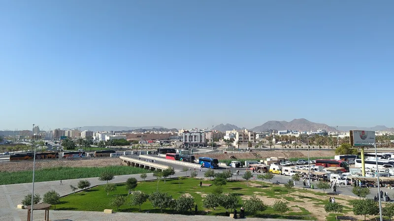 Mount Uhud outside Medina — the road home from Khaybar ran through this landscape