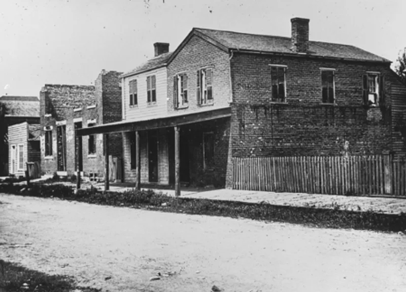 The building that housed the Nauvoo Expositor, whose single issue reported the plural marriages