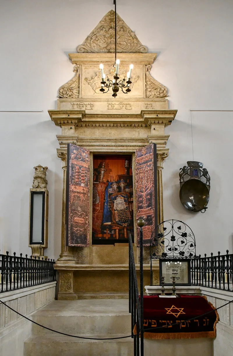The Torah ark of the Old Synagogue in Kraków, the cabinet that holds the scrolls