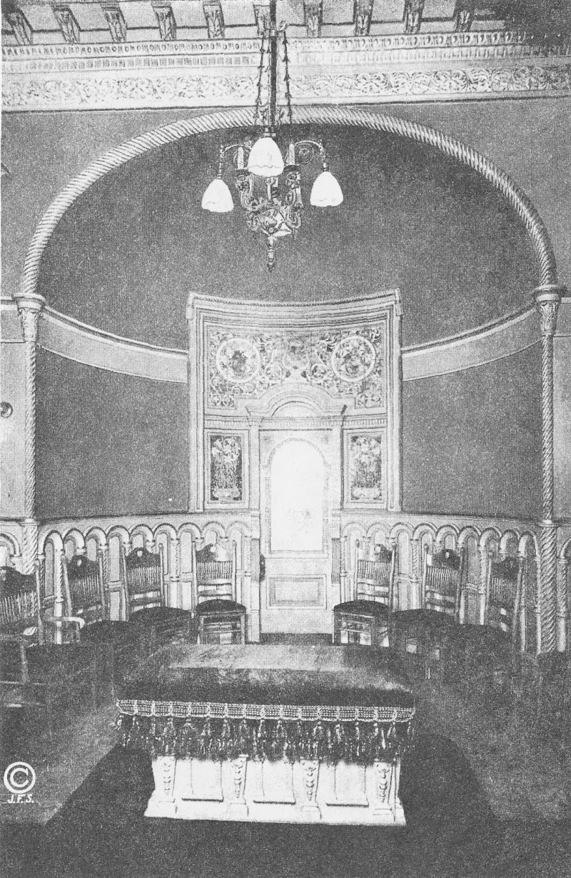 A Salt Lake Temple sealing room, 1912; exaltation is tied to celestial marriage, not to planets