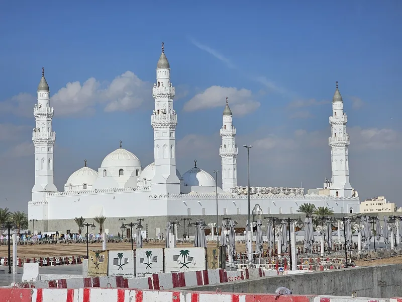 The Quba Mosque at Medina, on the site of the earliest mosque of the Islamic community
