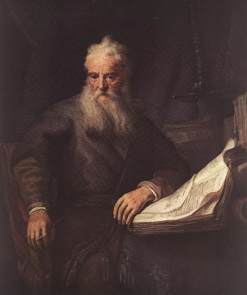Rembrandt's imagined Paul; Galatians 1:8 curses even an angel preaching another gospel
