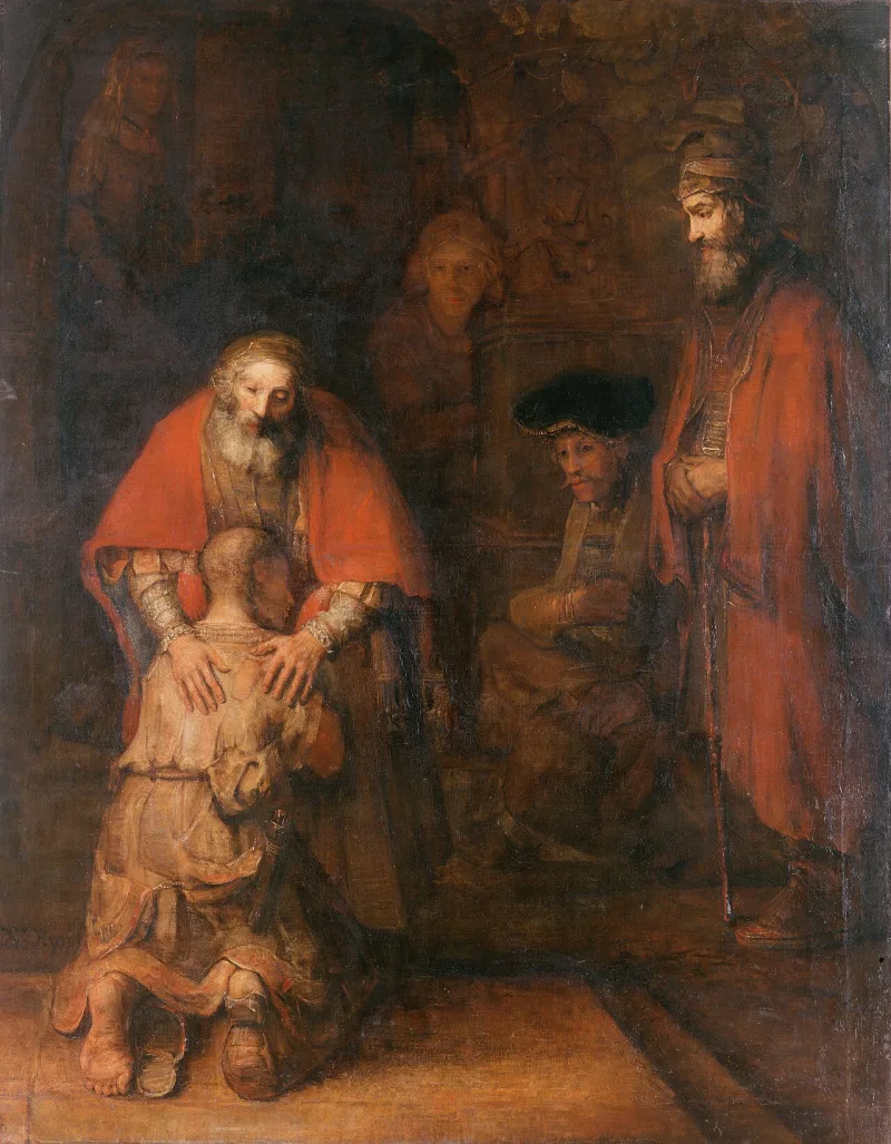 Rembrandt's Return of the Prodigal Son, a painting of welcome given before anything is earned