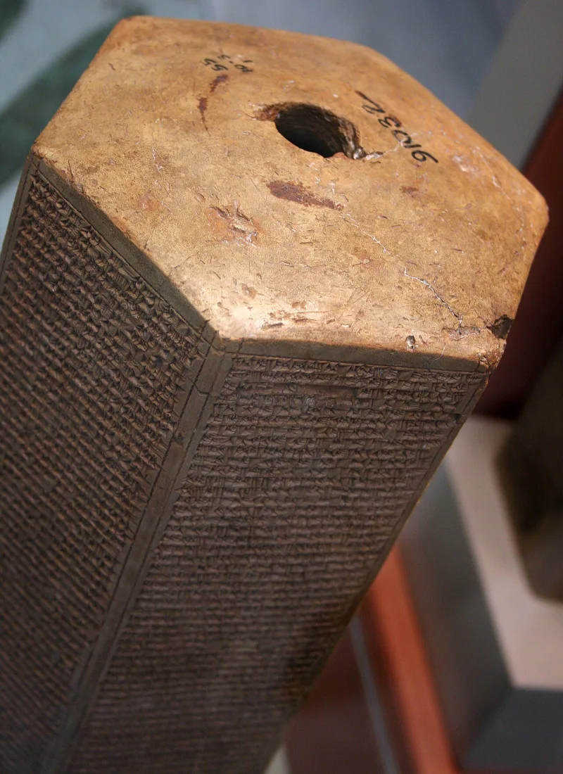 The Taylor Prism, Sennacherib's own account of his campaign against Hezekiah of Judah