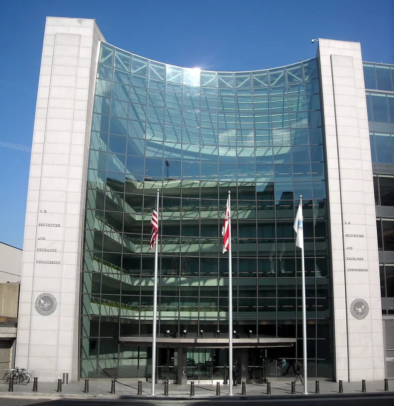 The Securities and Exchange Commission headquarters; the church's real holdings appear in public filings