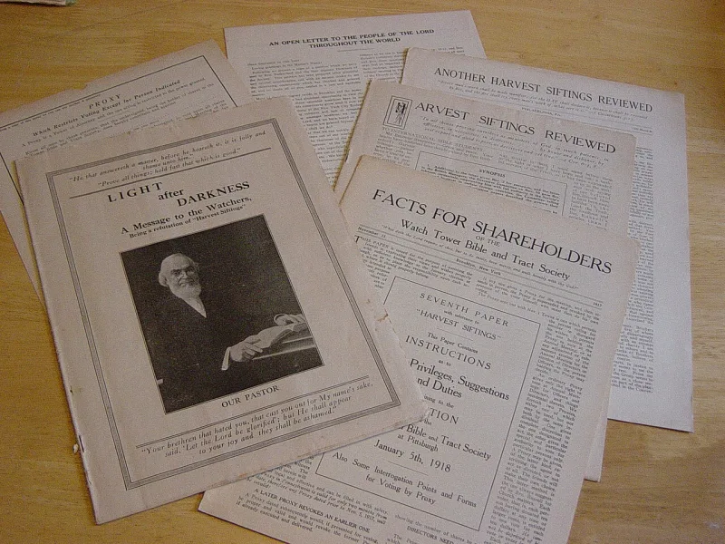 Bible Student writings from the 1917 Watch Tower schism, when rival readings competed openly